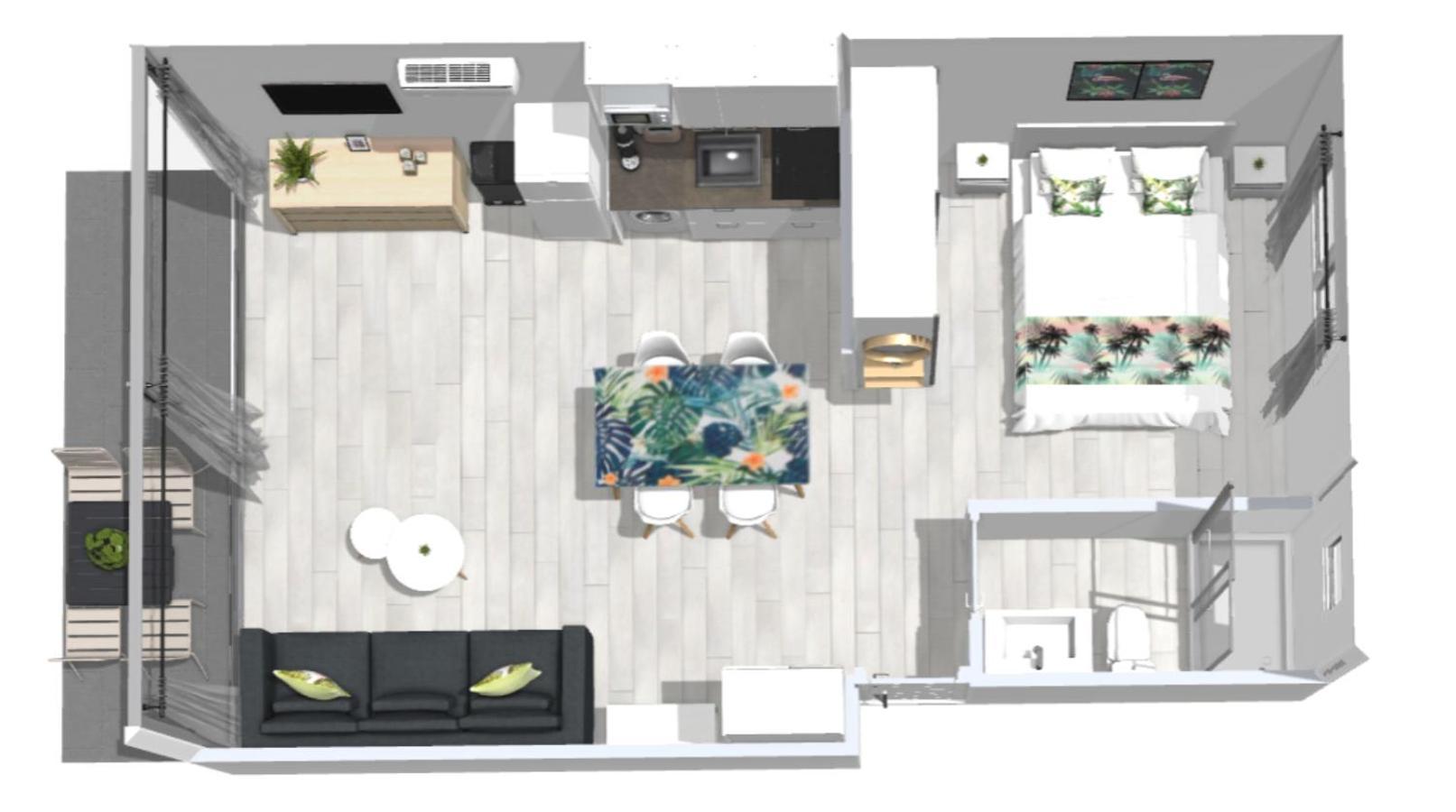 Roses Apartments Tropical Loft Vista Mar Lateral Dış mekan fotoğraf